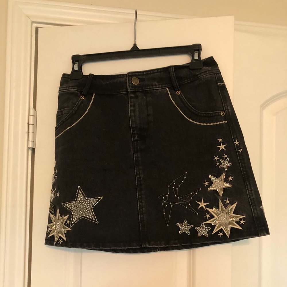 ❌sold❌Spell in the gypsy celestial Jean skirt size S